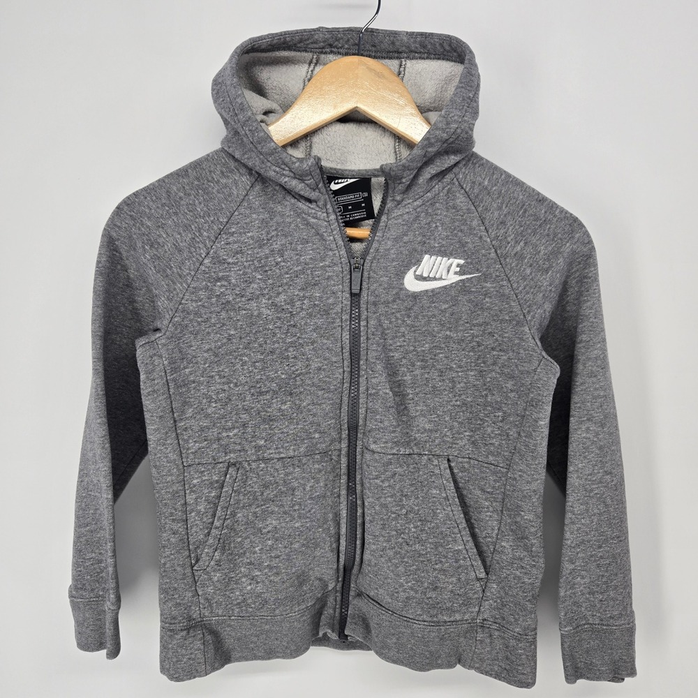 Nike Grey Hooded Zip Sweatshirt Kids